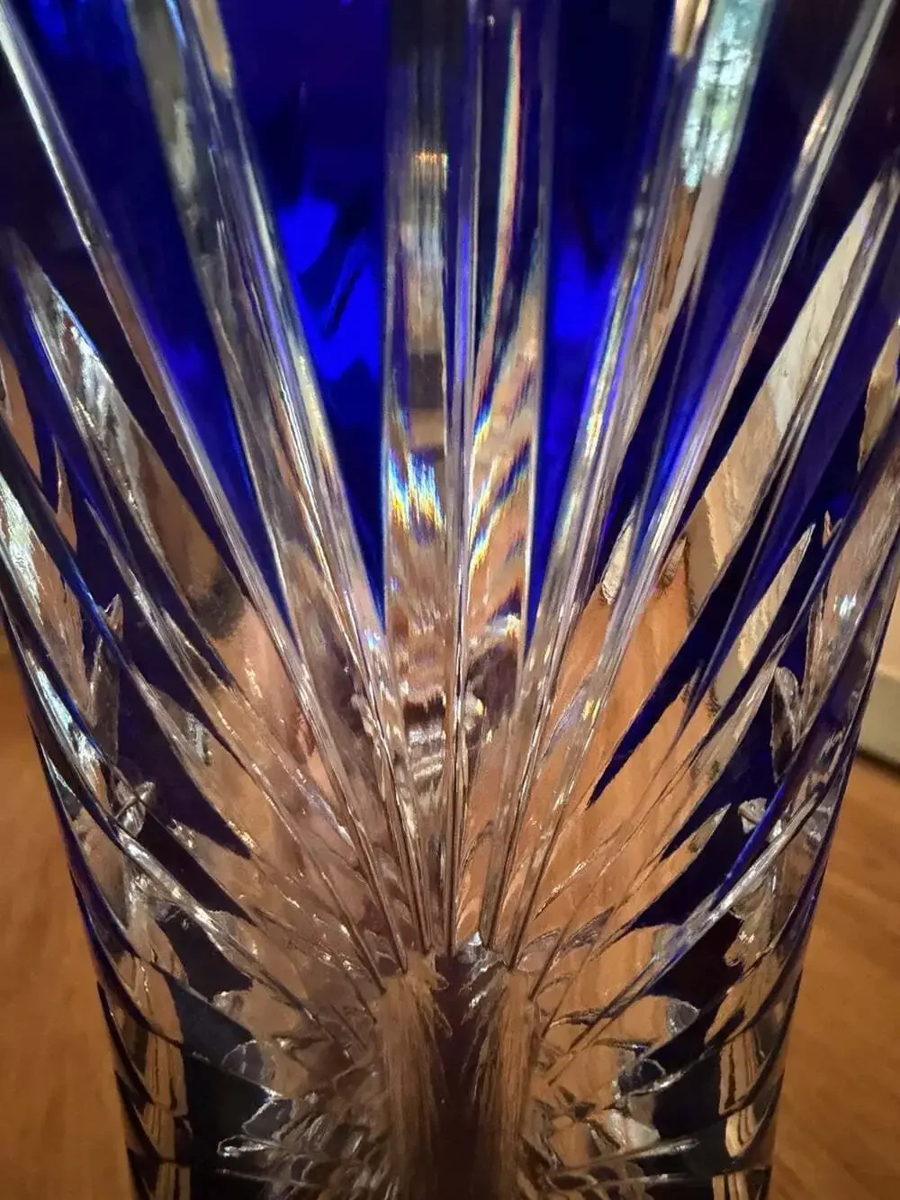 Bohemian Crystal Vase 8.25